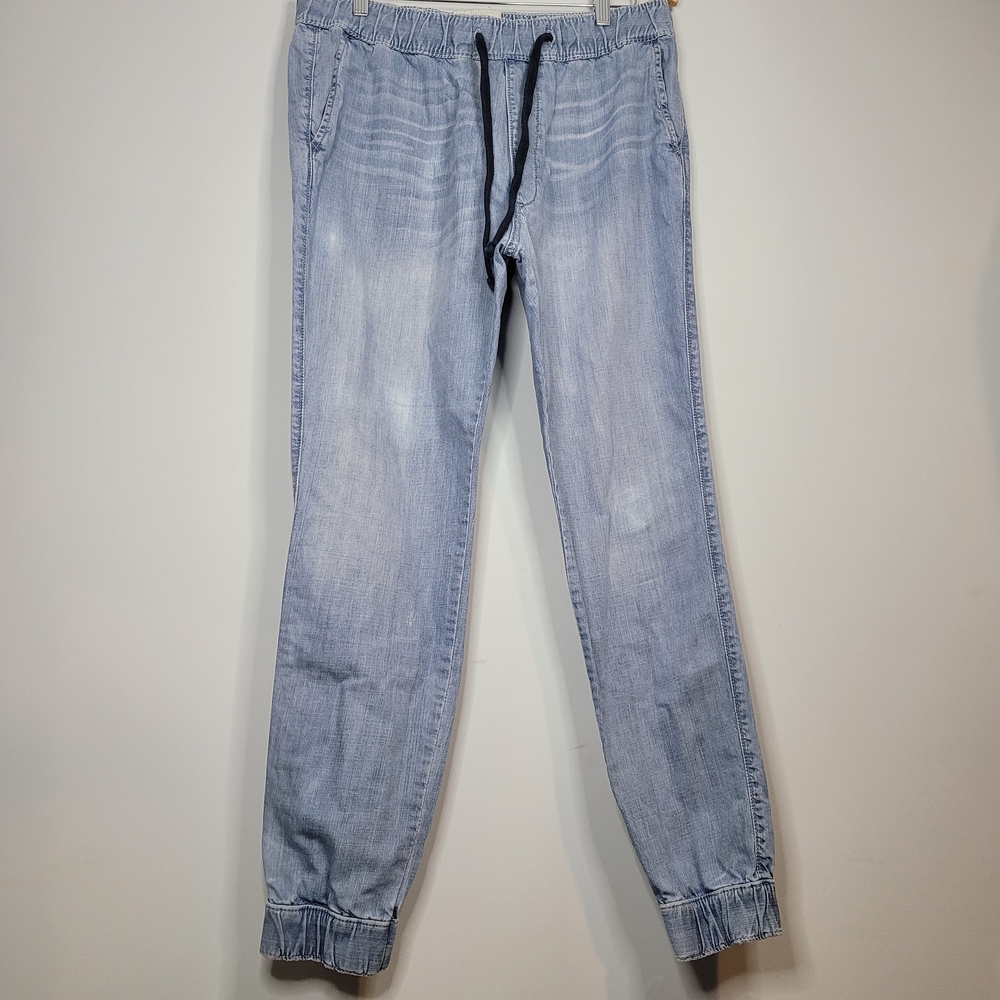 Abercrombie & Fitch Light Wash Jogging Jeans, Elastic Waist, Size XL